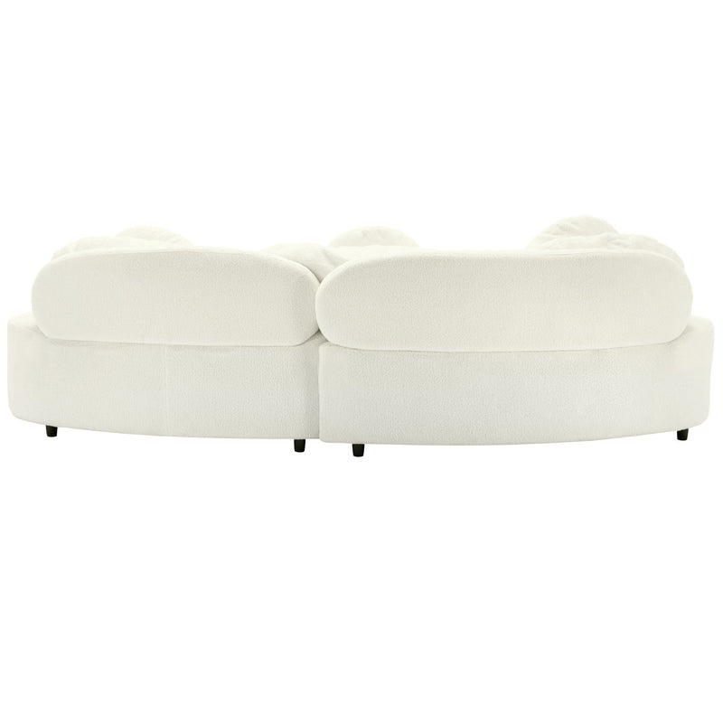 Modern Living Room Sofa Lamb Velvet Upholstered For Home