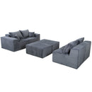 Modular Sectional Sofa, Convertible Couch With Chaise Corduroy
