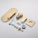 Modern Wall Mount Bathtub Faucet Single Handle With Waterfall Tub Spout And Rough