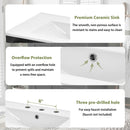 Bathroom Vanity With Sink, Modern Elegant Bathroom Storage Cabinet With 3 Drawers And Adjustable Shelves, Freestanding Vanity Set With Mirror Cabinet, Single Sink Bathroom Vanity