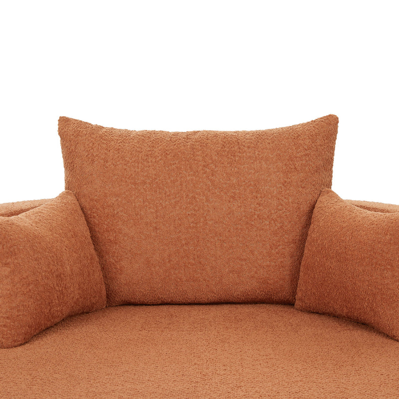 360° Swivel Accent Barrel Chair With 3 Removable Pillows For Living Room
