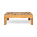 Mythical - Square Outdoor Coffee Table With Frame And Slat Top - Teak