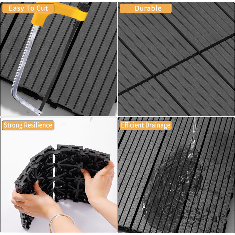 Composite Deck Tiles, Resist Rust, Water, Weather