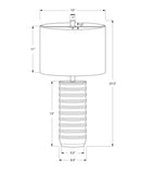 Table Lamp, Lighting, Resin, Transitional - Cream