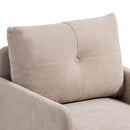 Contemporary Accent Chair With Metal Legs, Comfy Chenille Fabric Armchair