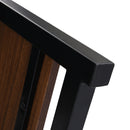 Industrial Platform Queen Bed Frame/Mattress Foundation with Rustic Headboard and Footboard, Strong Steel Slat Support, No Box Spring Needed, Noise Free, Easy Assembly