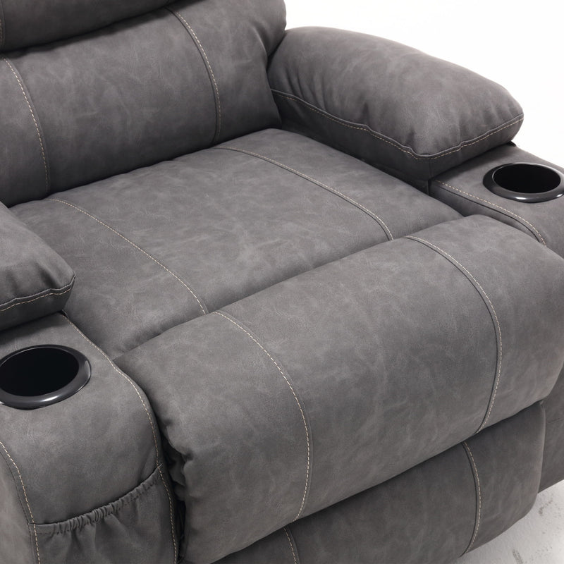 Large Size Electric Power Lift Recliner Chair Sofa With 8 Point Vibration Massage And Lumbar Heat