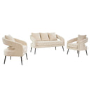 3 Piece Living Room Set, Loveseat & 2 Accent Chairs