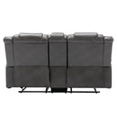 2 Seater Home Theater Recliner Manual Recliner Chair With A Storage Box And Two Cup Holders For Living Room