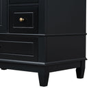 30" Bathroom Vanity With Sink, 1 Door With Shelf And 3 Drawers, Soft Close Door - Black