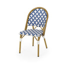 Chic French Bistro Chair With Durable Rattan And Aluminum Frame