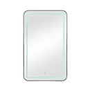 Rectangle Medicine Cabinet Mirror Bathroom Mirror With Storage Wall Mounted Medicine Mirror Cabinet With LED - Black