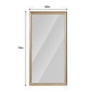 Elegant Full Body Floor Mirror With Artificial Wood Frame, Durable Design - Copper