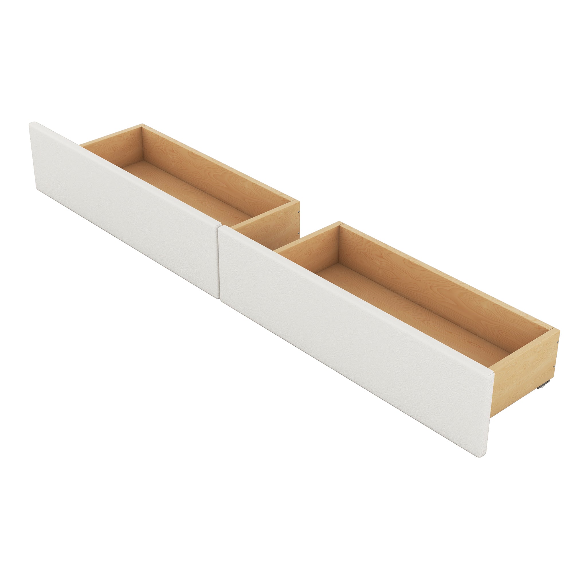 Queen Size Upholstered Storage Platform Bed with LED, 4 Drawers and USB Charging, White - Atlantic Fine Furniture Melbourne FL