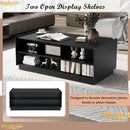 Modern Rectangle Coffee Table With 4 Drawers And 2 Display Shelves