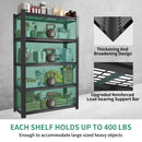 Heavy Duty 5 Tier Adjustable Metal Mesh Storage Rack With 2000 Lbs Capacity - Brushed Nickel