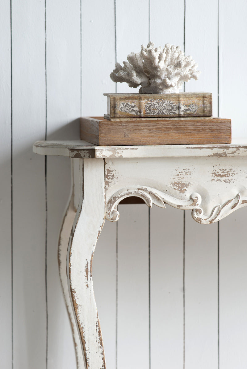 Slimline Console Table, For Hallway Living Room Bedroom - Whitewash