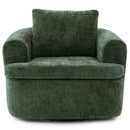 Modern Swivel Barrel Chair With Dual-Layer Cushion
