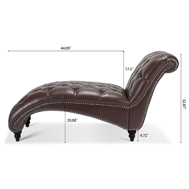 Tufted Armless Chaise Lounge