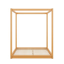 Wood Canopy Platform Bed With Support Legs And Airflow Slats