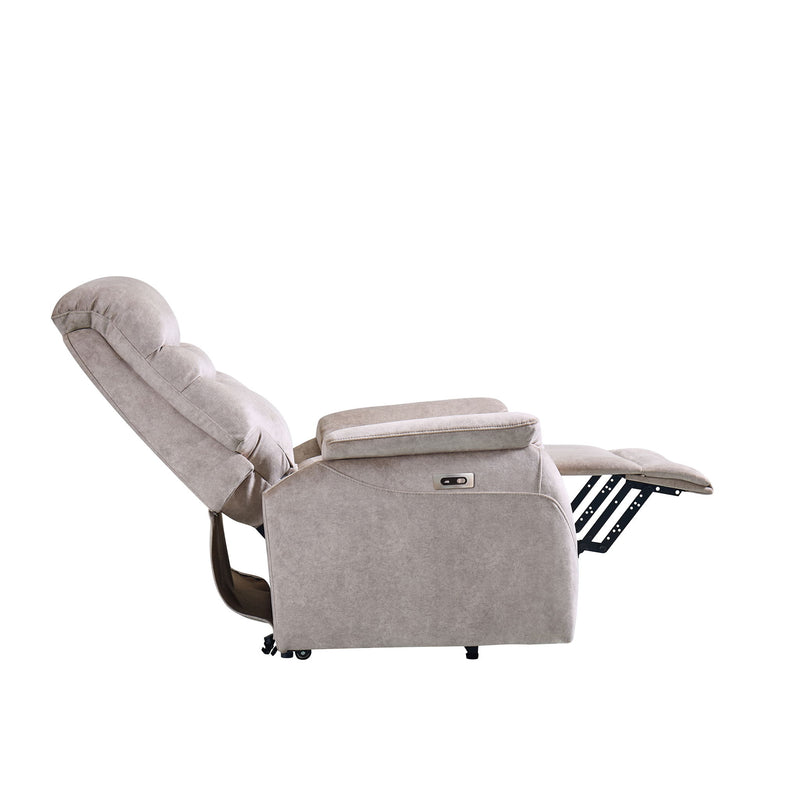 Comfortable Electric Lift Chair, Made Of High Grade Leather, Provides Full Body Support And Convenient Remote Control Operation, Making It An Ideal Choice For The Elderly And Those With Limited Mobili - Light Gray