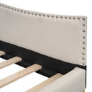 Upholstered Daybed With Headboard And Armrest, Support Legs