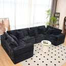 Modular U Shaped Sectional Sofa With Reversible Design