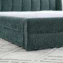 Modern Upholstered Bed Frame With Thick Chenille Fabric And Headboard