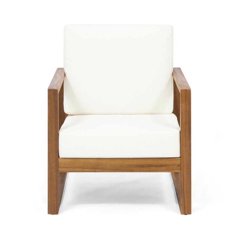 Nexusia - Outdoor Acacia Wood Club Chair With Slat Design