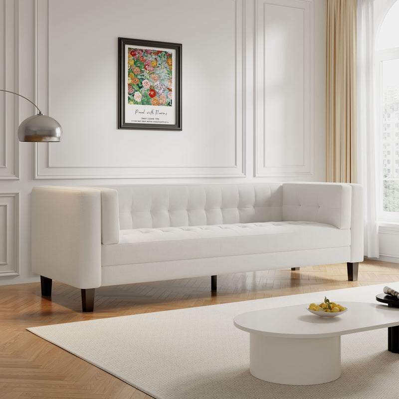 3 Seater Upholstered Tufted Sofa