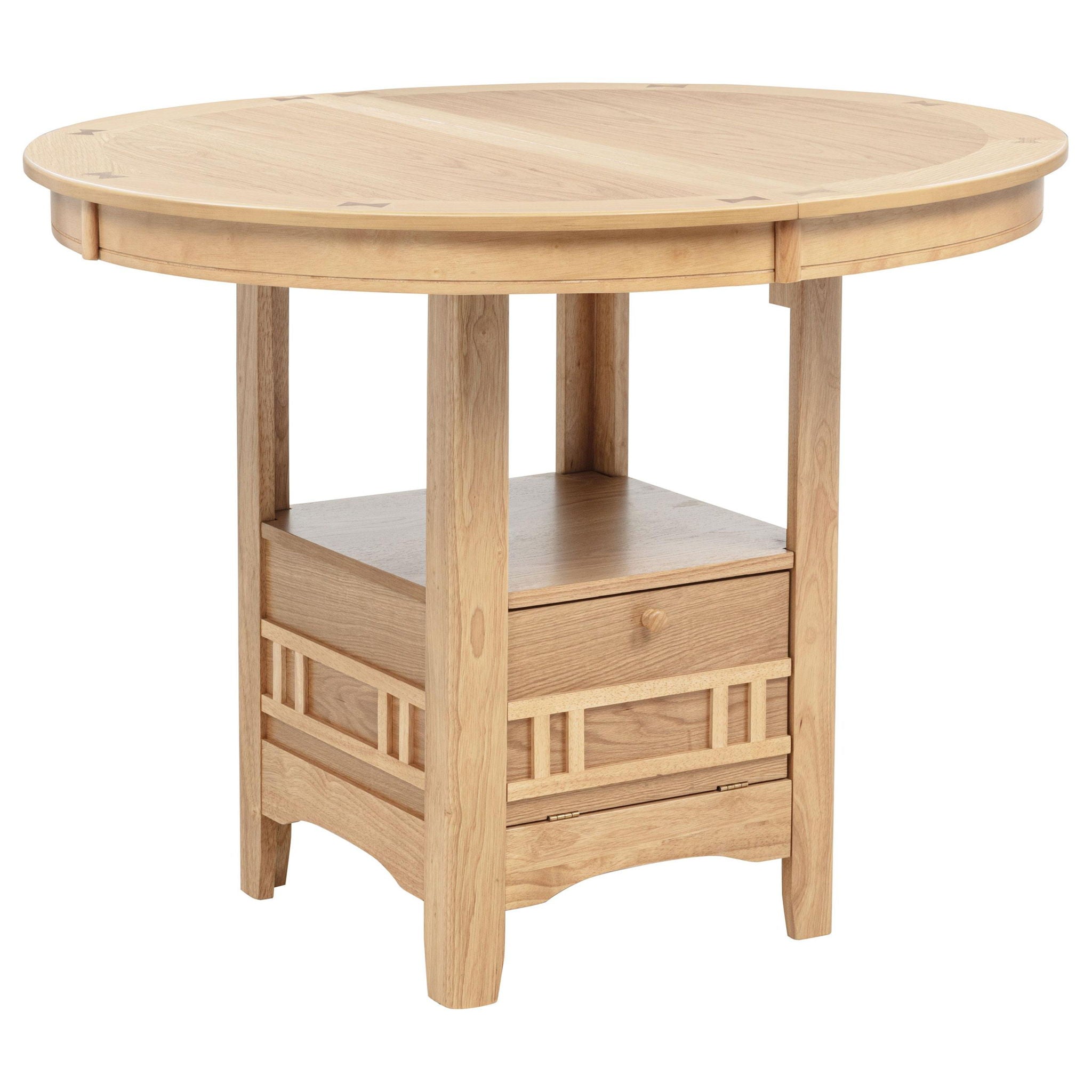 Lavon Oval 60-inch Counter Height Extension Dining Table Light Oak