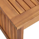 Acacia Wood Rectangular Patio Coffee Table For Outside