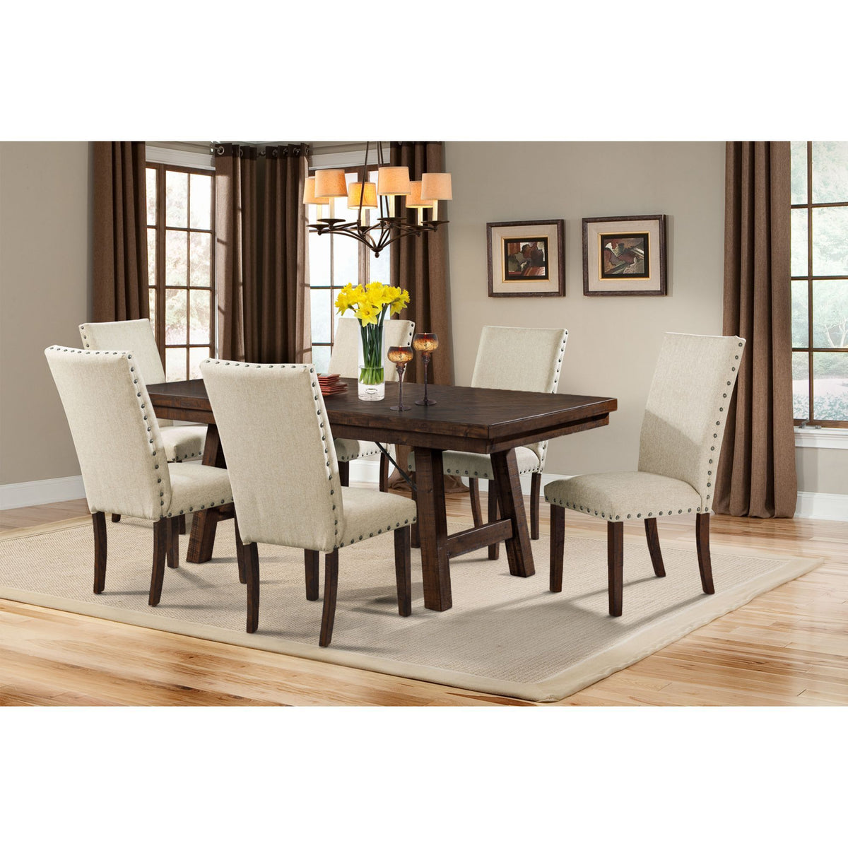 Jax Dining Set in Dark Brown by Elements International, view 27