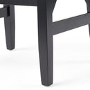 Greely Saddle Barstool Set With Fabric Upholstery - Light Gray