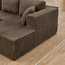 Modern Minimalist U - Shape Modular Sectional Sofa