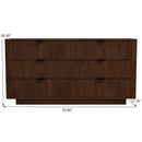 Lola - Mid-Century Modern Dresser With 6 Drawers - Dark Brown