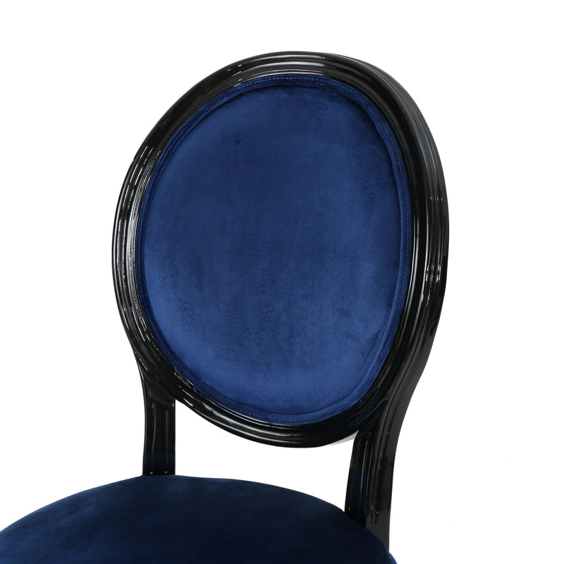 French Country Inspired Dining Chair With Iconic Round Backrest