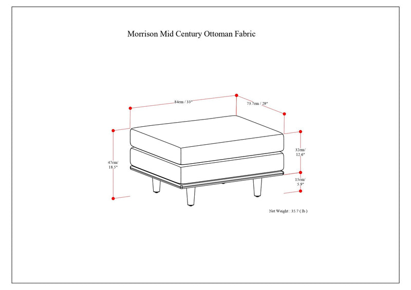 Morrison - Handcrafted Ottoman