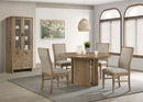 Adina - 53" Round Wood Dining Table - Distressed Light Brown
