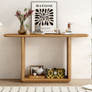 Console Table With Curved Corners And U Base Design