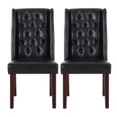 Sophisticated Tufted Dining Chair With High Back Design