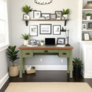 Vineyard - Writing Desk - Sage Green And Fruitwood