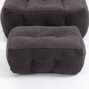 Modern Indoor Fluffy Bean Bag Chair With Memory Foam And Ottoman, Super Soft
