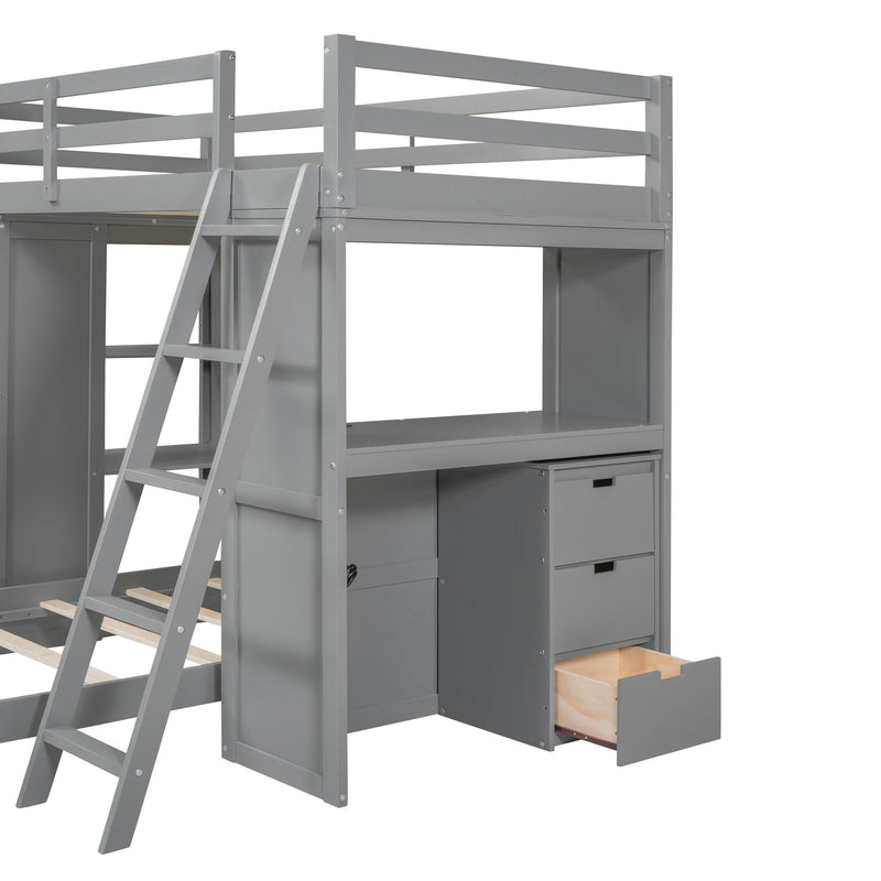 Bunk Bed With LED Light And USB Ports