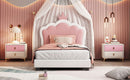 Upholstered Princess Platform Bed With Crown Headboard
