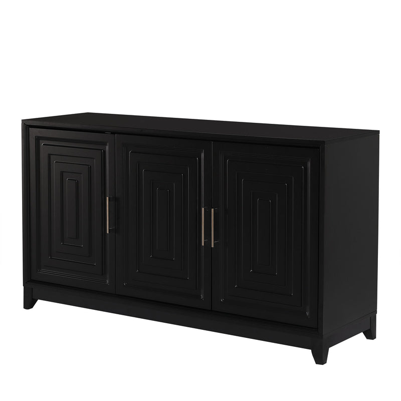 TV Stand For TVs Up To 65", Modern Entertainment Center Media Console Cabinet With 2 Spacious Storage Space
