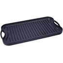 Pre Seasoned Cast Iron Reversible Rectangular Grill / Griddle - Black