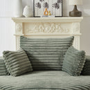 Single Swivel Chair, Fluffy Modern Sleeper, 360 Degree Swivel Chair For Living Room - Green