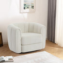 Swivel Accent Chair Wide Upholstered For Living Room