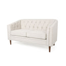 Sophisticated Loveseat With Diamond Stitched Detailing